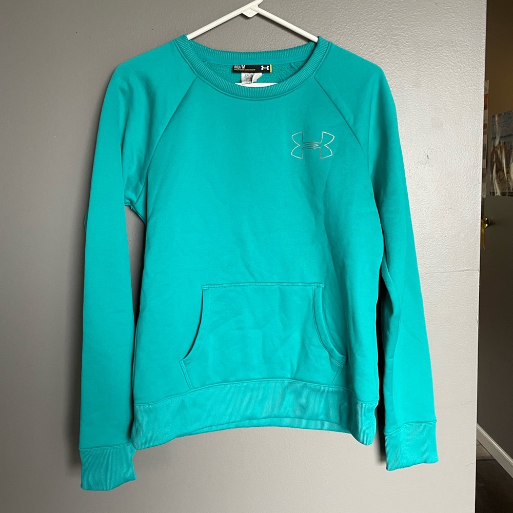 Teal under armor sweatshirt size medium